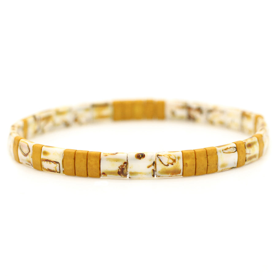 bracelet perles plates